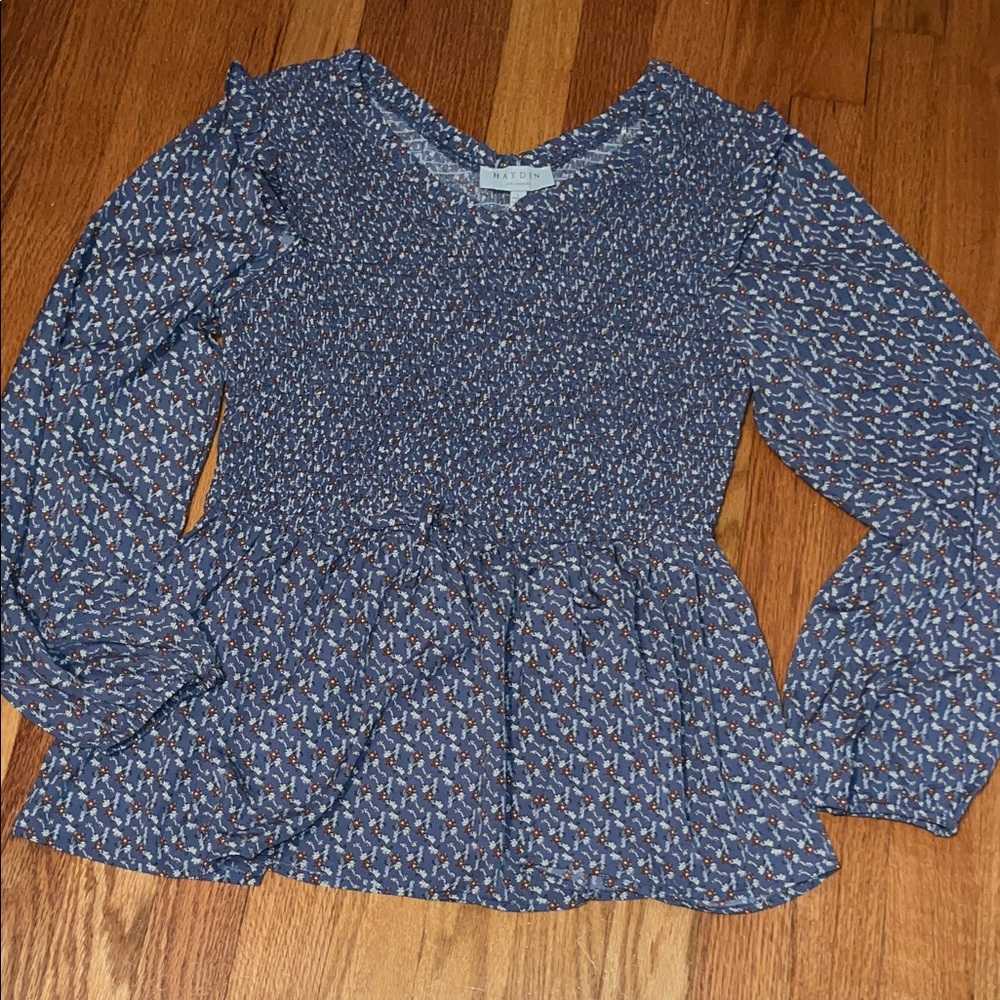 Hayden Blue Patterned Blouse